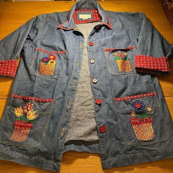Vintage Casey Coleman Jean button up shacket s/m - Picture 1 of 10